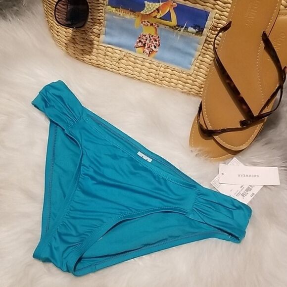 Liz Claiborne Turquoise Bikini Bottom Size 8 NWT! - Picture 1 of 3